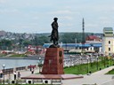 Denkmal für die Gründer der Stadt Irkutsk, Sibirien, Russland