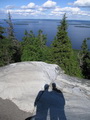 Blick vom Ukko-Koli auf den Pielinensee; Vordergrund: Der Schatten von Noemi & mir