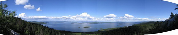 Blick vom Koli auf den Pielinensee, Panorama