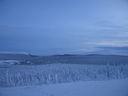 Äkäslompolo, Schneeschuh-Tour 3, Blick auf Kesänki, Kellostapuli und Ylläs