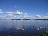 Blick auf den Pielinensee in Richtung Halbinsel Kaiskunniemi