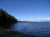 Blick auf den Pielinensee in der Likolahti-Bucht