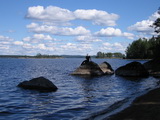 Blick auf den Pielinensee in der Likolahti-Bucht