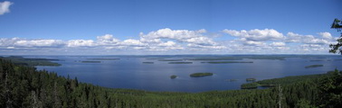 Blick vom Paha-Koli auf den Pielinensee, Panorama