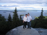 Blick vom Koli auf den Pielinensee; Vordergrund: Noemi & ich