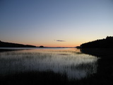 Abendstimmung über dem Pielinensee in Richtung Hattuselkä