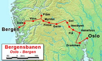Bergen-Bahn (Oslo-Bergen) - Hurtigruten 2016 