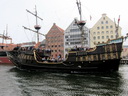 Touristenboot auf der Mottlau, Danzig / Gdańsk (Polen)
