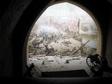 Kampf von Prager Studenten mit Schweden auf der Karlsbrücke im Jahre 1648 (Spiegellabyrinth Laurenziberg)