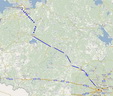 Reiseroute von Moskau nach St. Petersburg via Novgorod