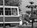 Strassenbahn Irkutsk, Sibirien, Russland 