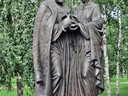 Statue bei der Kirche des Erlösers, Irkutsk, Sibirien, Russland