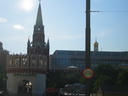 Ansicht auf den Moskauer Kreml: Dreifaltigkeitsturm und Staatlicher Kremlpalast