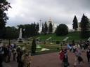 Unterer Garten des Schlossparks und Schlosskirche vom Peterhof
